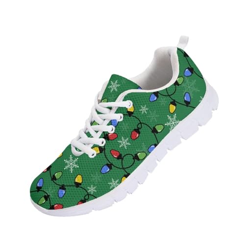 Image of GIFTPUZZ Mens Lace Up Athletic Trainers Running Sneakers Wedge Breathable Gym Lightweight Sports Tennis Shoes