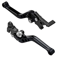 MOCNT 1 Paar Motorrad Bremshebel 22mm Motorrad Kupplungshebel Verstellbarer CNC Aluminium Kupplungstrommel Bremshebel Scheibenbremse Kupplungs Lenker Kupplungsbremshebel Schwarz