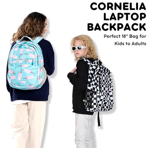 J World New York Cornelia School Backpack for Kids. Cute Womens Laptop Bookbag, Puffy Star, One Size3