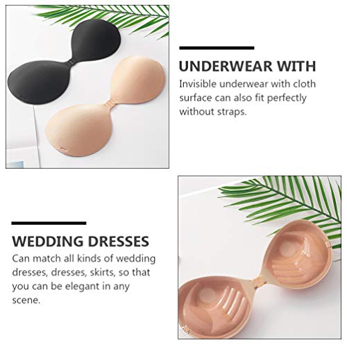 VALICLUD 2Pcs Adesivo Sutiã de Silicone Alças Invisível Push up Silicone Pegajoso No Peito Vestido d