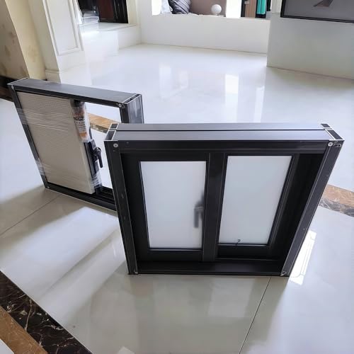 Ventanas correderas de metal para sótano con pantalla extraíble y marco resistente 6