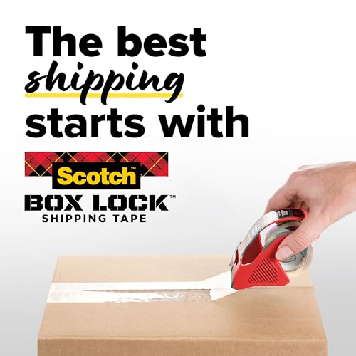 Scotch Box Lock Packing Tape, Clear, Extreme Grip Box Packaging Tape for Shipping and Mailing, 1.88 in. x 54.6 yd, 3 Refill Rolls - image 8
