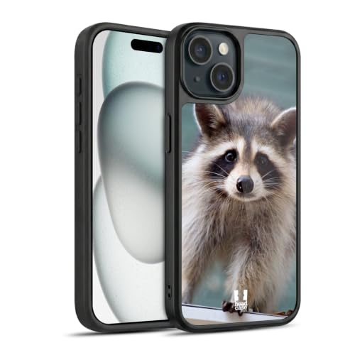 Coque iPhone 15 gel renforcé Head Case Designs motif raton laveur bébé