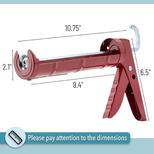 Image of Bates- Caulking Silicone Gun, 10:1 Thrust Ratio, Hand Caulking Guns, No Drip