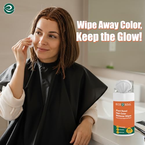 Image of ECO SOUL Hair Color Remover Wipes[200 Count] Biodegradable Plant Based Wipe