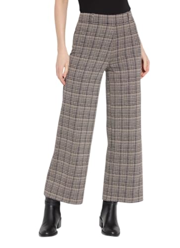 Lyssé Erin Wide Leg Ponte Jacquard Pants – High Waist Wide Leg Pants for Women, Made with Lightweight Ponte Knit Fabric