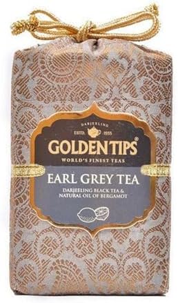 Golden Tips Premium Earl Grey Loose Leaf Black Tea,Full-Leaf Blend Infused with Bergamot, Refreshing & Citrusy Flavor, Classic English Tea, Aromatic & Rich Taste (200 Gram 100 cups)