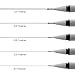 Winsor & Newton Fineliner Fine Point Pen Set, Assorted, Set of 5, Black