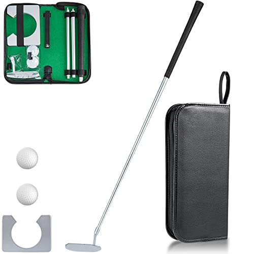 Y-Nut Mini Indoor Putting Green - Game With Putter, Mini Indoor Putting Set For Starter, Putting Cup Office Golf Kit