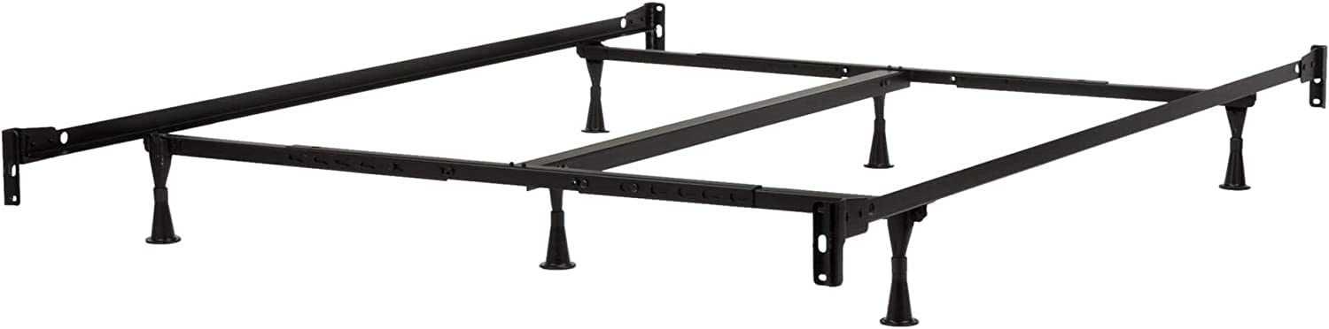 DS Solutions USA Legacy One-Sided Full Mattress and Low Profile Box Spring Set with Bed Frame