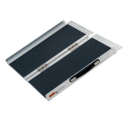 HOMCOM Rampa per Sedia a Rotelle in Alluminio Ripiegabile (61 x 72cm)
