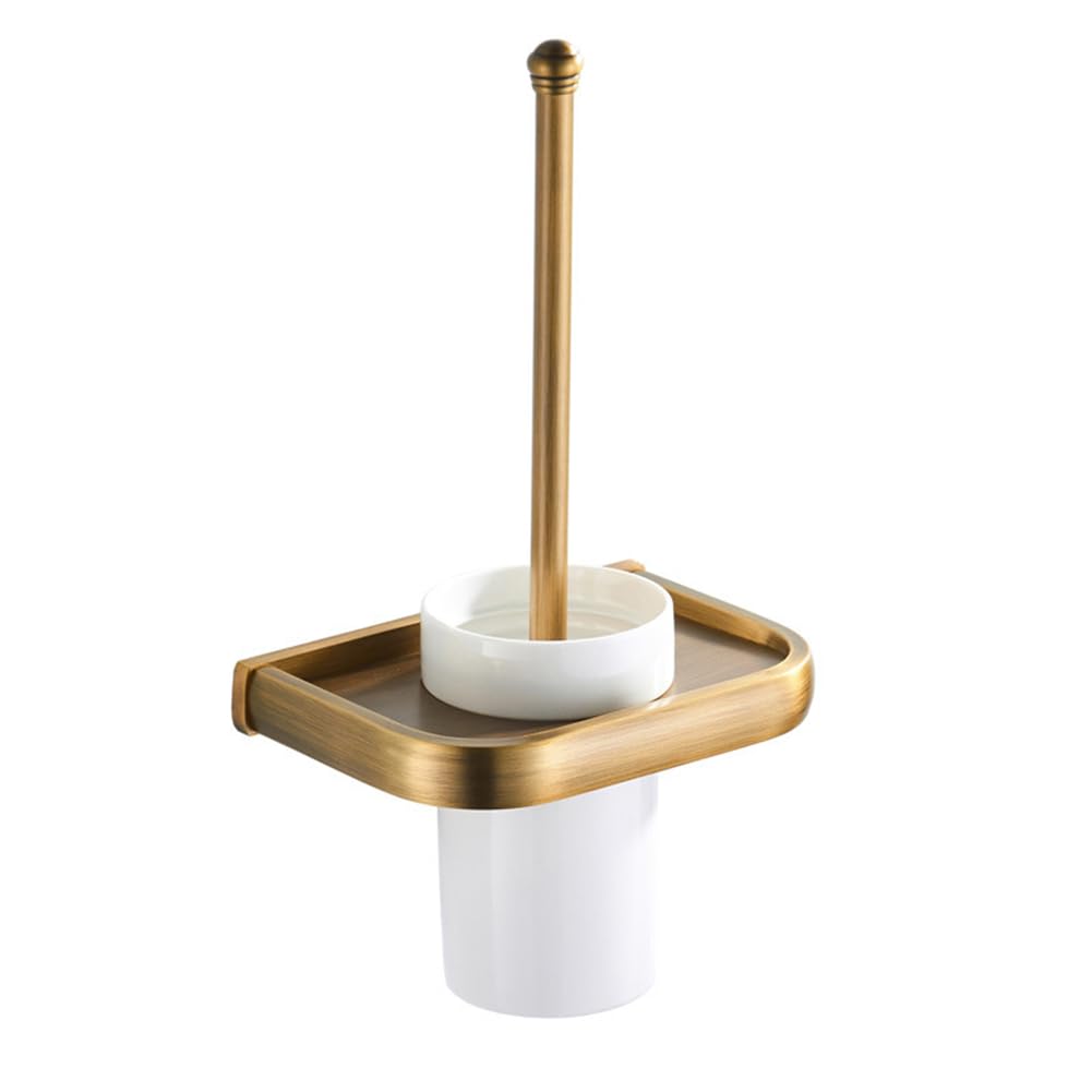 Toallero de Pared de latón Antiguo: Elegante Accesorio de baño con Acabado Cepillado. Diseño Que Ahorra Espacio para Toallas y artículos de baño.