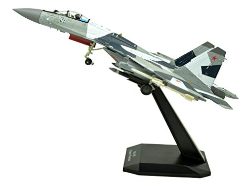 TANG DYNASTY(TM) 1:100 Sukhoi Su-35 Fighter Attack Metal Plane Model with 2 Stands,Russian Air Force,Military Airplane Model,DiecastÂ Plane,for Collecting and Gift (Camouflage)