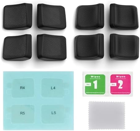 PlayVital Mix Version Back Button Enhancement Set for Steam Deck LCD, Grip Improvement Button Protection Kit for Steam Deck OLED - Streamlined & Studded Design - Black - 1