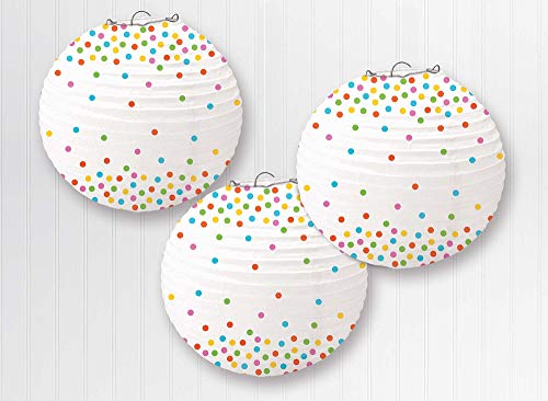 amscan Mini Polka Dots Round Paper Lanterns- 9.5