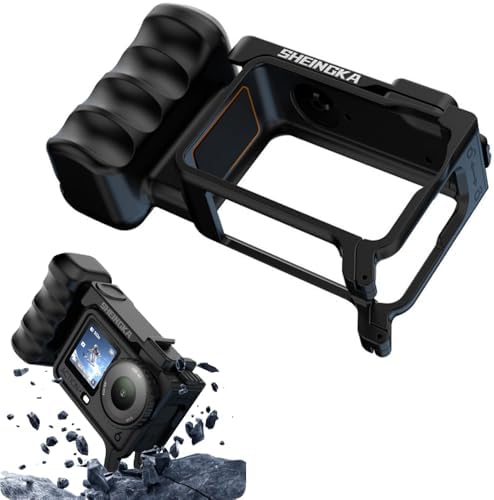 Coyktonty Camera cage/Camera Grip Holder Set for DJI Osmo Action 6,ABS Material with Cold Shoe Slot,Lightweight and Easy to Carry image 2