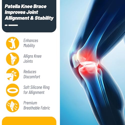 Image of Knee Brace for Women & Men - Adjustable Support with Side Stabilizers & Patella Gel Pad - Relief for Meniscus Tear, Arthritis, Injury Recovery - Runnings, Workout(Gray)