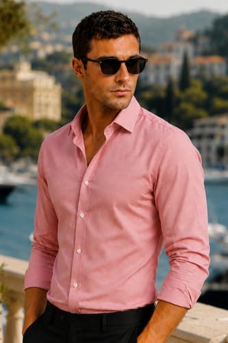 Image of Louis Philippe Men's Slim Fit Easy to Iron Everyday wear Premium Cotton Full Sleeve Checks Formal Shirt