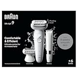 Braun Silk-épil 9, Epilator with Pivoting Head for Easy Hair Removal, Wet & Dry, Lasting Smooth Skin, with Lady Shaver Head & Trimmer Comb, 9-441, White/Silver with EU Plug - Image 8