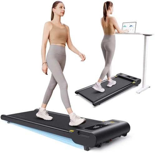 Urevo E3S Walking Pad with Incline for Home/Office | Powerful Yet Quiet 2.25 HP Smart Under Desk Treadmill with APP, LED Display and Remote Control | 0.9-6.4 kmph Speed, 265lbs/120Kg Weight Capacity