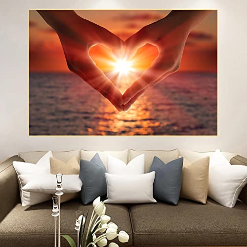 Impressions sur toile paysage coucher de soleil décoration murale