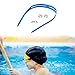 2 Pack Universal Silicone Swimming Straps with 4 Clips for Surfing and Diving, Blue