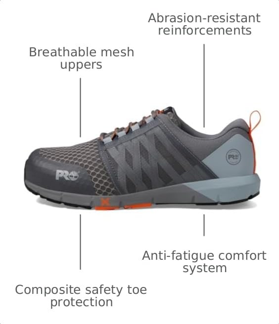 Image of Timberland PRO Radius Composite Safety Toe Grey /Orange 1 7 D (M)