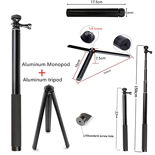 Trépied et extension de tige SCRUBY en aluminium léger pour monopode photo - 2