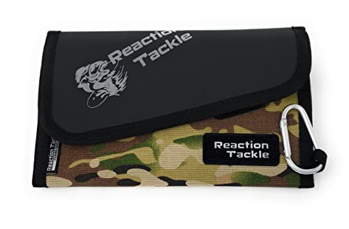 Reaction Tackle Fishing Tackle Organizer Case | Soft Bait Binder | Keep Soft Plastic Baits and Tackle Organized | Removable Storage Pockets Small Bait Binder - Camo