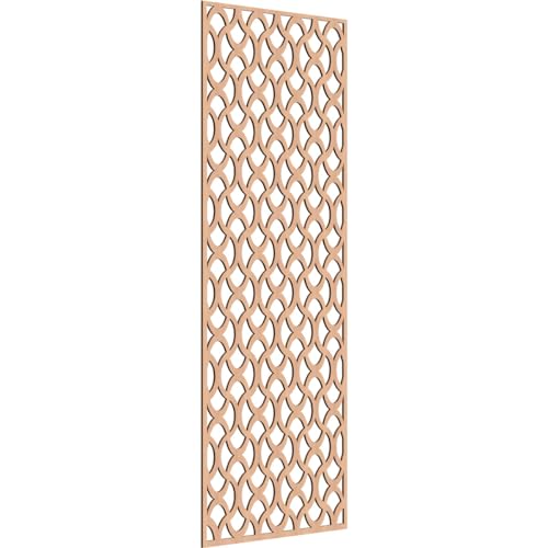 Image of Resort Decorative Pierced Fretwork Wood Wall Panels, 31 3 /8 inchW x 79 3 /8 inchH x 1 /4 inchT, Alder