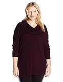 Knits by Hampshire Women's Plus-Size Marled Cowl-Neck Sweater