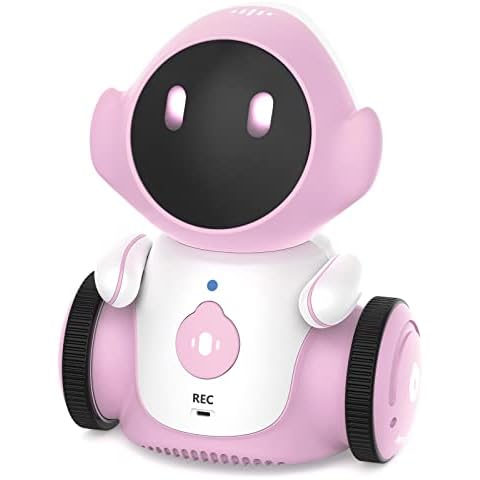 GILOBABY Robot Toys, Rechargeable Smart Talking Robot for Kids, Intelligent Robot with Voice Controlled Touch Sensor, Singing, Dancing, Recording, Repeat, Birthday Gifts for Girls Ages 6+ Years (Pink) Cover