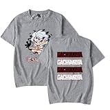 Merch - Camiseta Gachiakuta Anime Closplay de manga corta, unisex, clásica, gris, S