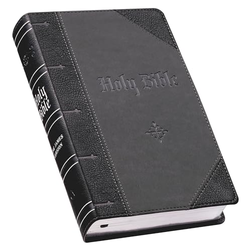KJV Bible Giant Print 2-Tone Black/Dark Gray