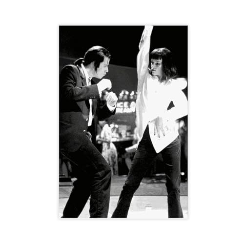 AMATWI Poster du film Pulp Fiction 45 sur toile - Décoration murale pour salon, chambre à coucher - Style sans cadre - 30 x 45 cm