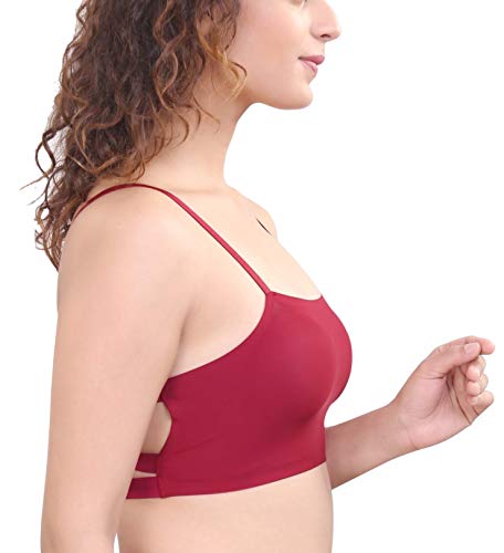 Image of PLUMBURY Women's Spandex & Polyamide Padded Bralette Bra