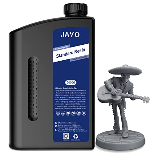 JAYO Resina para Impresora 3D 2KG, 405nm UV Estándar Resina