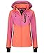 Produktbild Rock Creek Damen Softshell Jacke Windbreaker Regenjacke Übergangsjacke Softshelljacke Damenjacke Regenmantel Outdoorjacke Kapuze D-464 Coral 3XL
