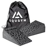 Squat Wedge Block- Heel Elevated Squat Exercise Wedge- Non-Slip Natural Rubber- Support for Deadlift and Calf Raise, Weight Lifting Stability, Calf Stretcher, Adjustable Slant Board, Ideal yoga block