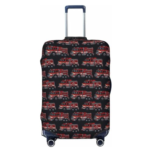 Luggage Cover Protector - Cartoon Fire Truck Print Suitcase Covers for Luggage Fit 18-21 Inch Suitcase
