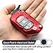 MECHCOS Compatible with Jeep Wrangler JL JLU Rubicon Wagoneer Gladiator JT Sahara JLU Red TPU Flip Key Fob Cover Case Remote Holder Skin Protector Sleeve Accessories