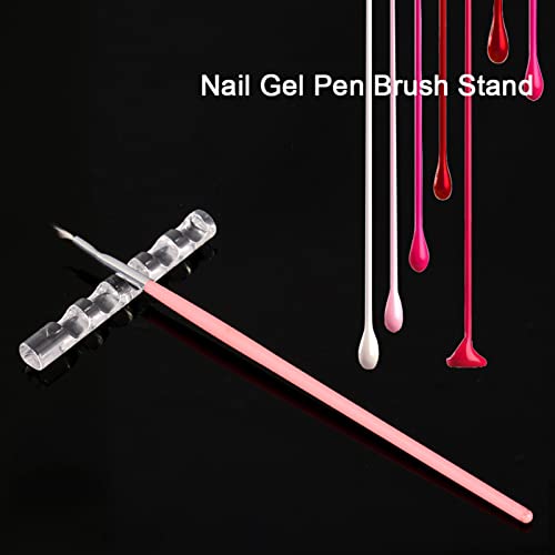 Soporte acrílico para pinceles y lápices de uñas miniatura 4