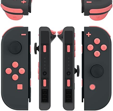 eXtremeRate Chrome Green Glossy Replacement ABXY Direction Keys SR SL L R ZR ZL Trigger Buttons Springs, Full Set Buttons Fix Kits with Tools for Nintendo Switch Joycon & Switch OLED Joy con