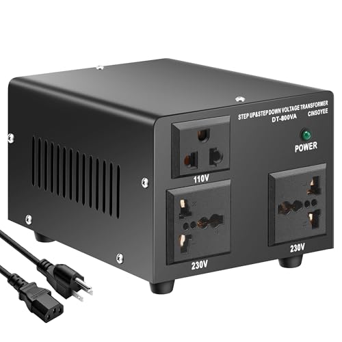800W Voltage Converter Transformer,220V to110V/110 to 220V Set Up/Down Voltage Transformer Power Converter,Circuit Breaker Protection,CE FC ROSH Certified