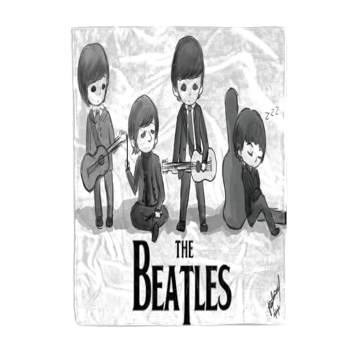 CHEWYZ The Beatles Couvertures Couverture pelucheuse Ultra Douce et Chaude en Flanelle en Microfibre pour canapé,Couverture épaisse et réversible (150x200cm) - Les Beatles, Paul McCartney, John Lennon, RIngo Starr, George Harrison CHEWYZ The Beatles Couvertures Couverture pelucheuse Ultra Douce et Chaude en Flanelle en Microfibre pour canapé,Couverture épaisse et réversible (150x200cm) – Image 3