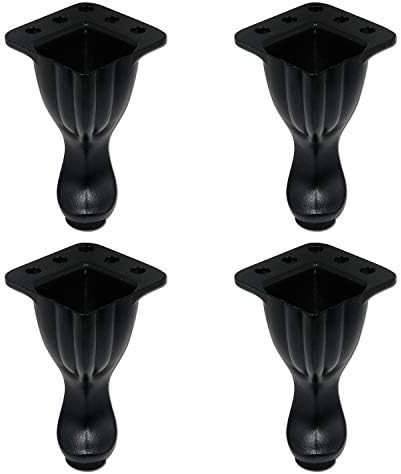 T Tulead 3.15-Inch Length Furniture Legs Couch Feet Aluminum Alloy Cabinet Feet Dresser Legs Pack of 4