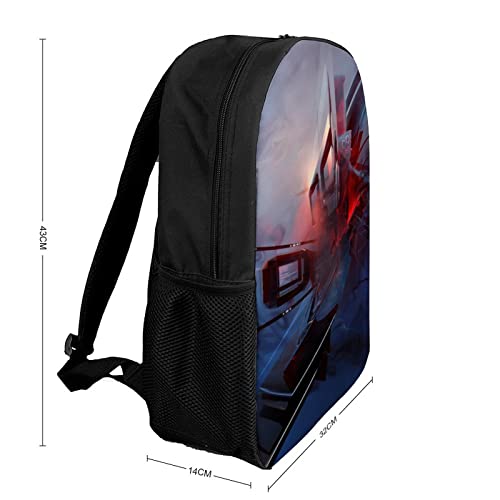 Sacs à dos de mode 17 pouces bleu avec finitions soignées imprimé 3D