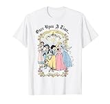 Disney Princess Once Upon A Time Vintage Cartoon T-Shirt, White, Small