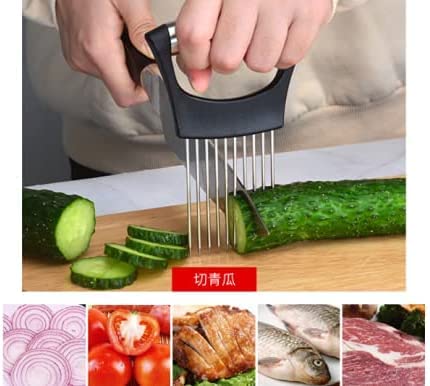 Produktbild von 3er Set Zwiebelhalter & Fleischklopfer Aus Edelstahl - Multifunktionales Küchenwerkzeug Für Sicheres Schneiden