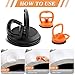 3pcs Car Dent Puller Car Dent Remover Tool Paintless Dent Removal Kit Hail Dent Removal Kit Dent Puller Suction Cup for Dent Remover Dent Puller for Cars (Color:Black,Orange)